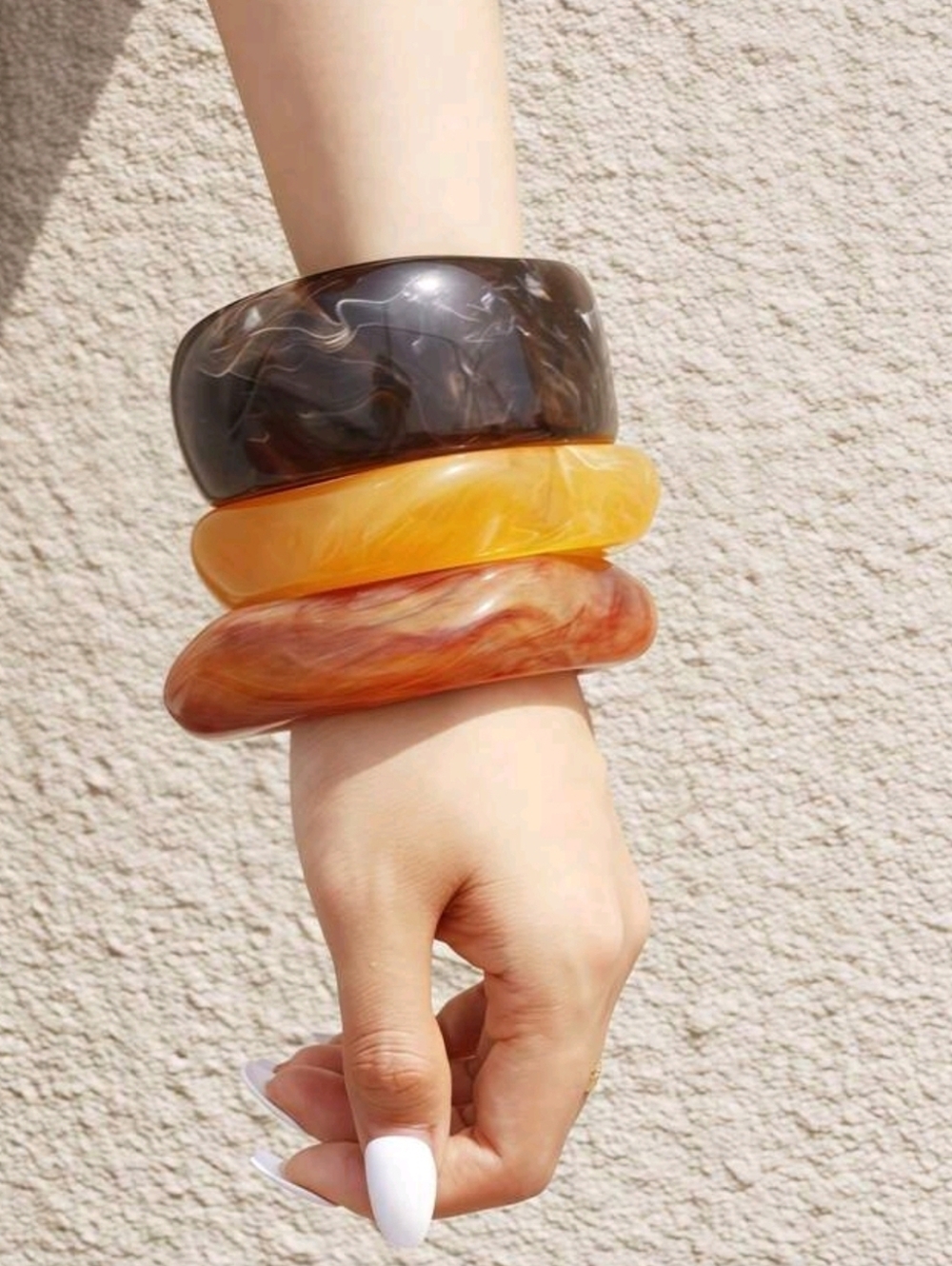 Set Of 3 Acrylic Bracelets